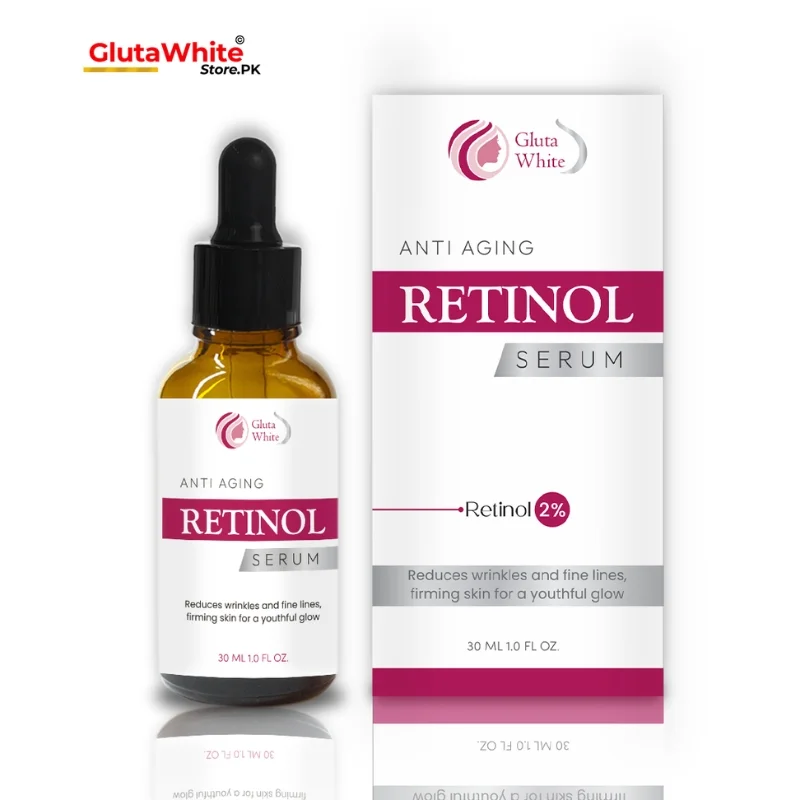 Gluta White Retinol Serum for Fine lines and Wrinkles | Original | GlutaWhiteStore.PK