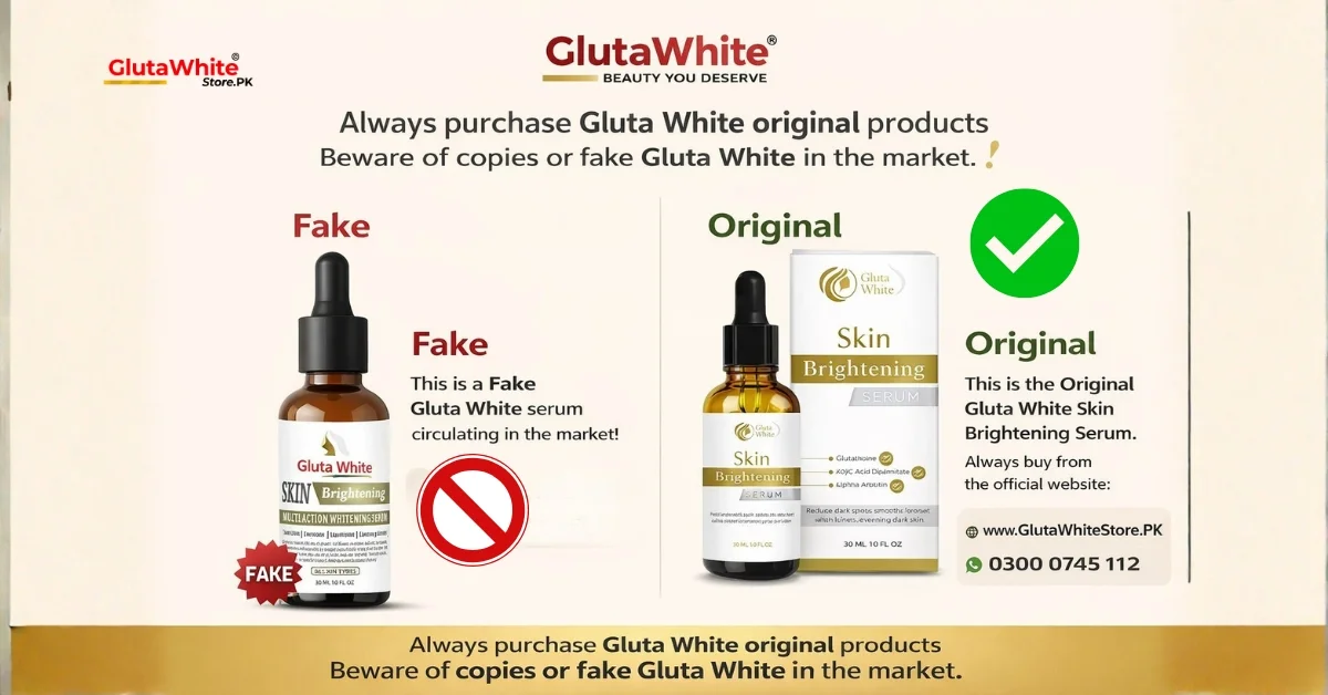 Original Vs Fake Gluta White Serum