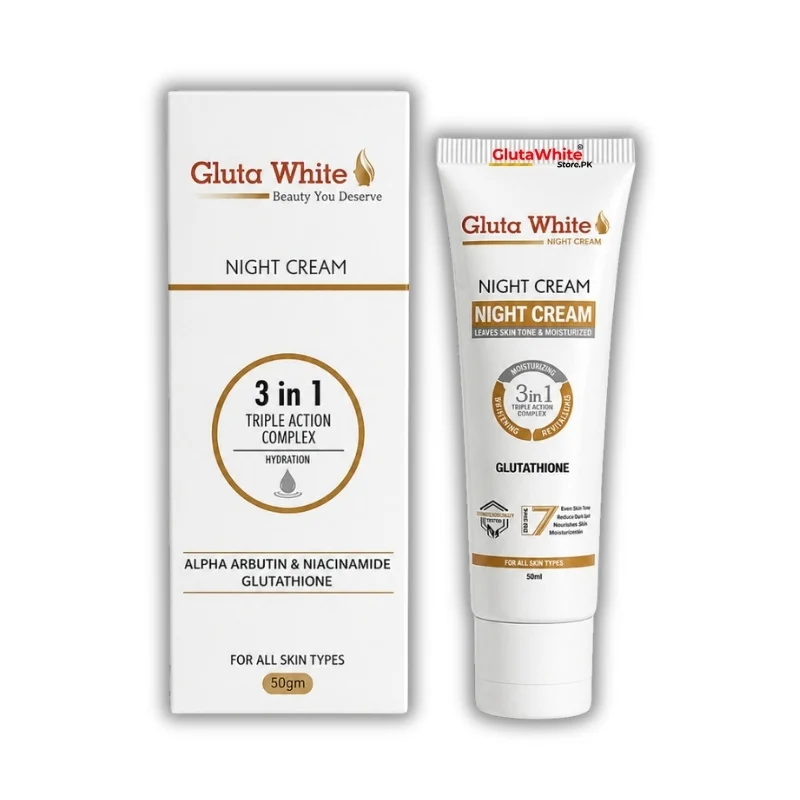 Gluta white 3 in 1 Night Cream in Pakistan